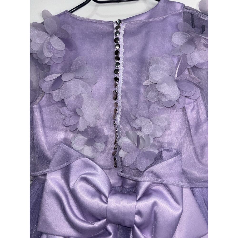 Junona Girls Floral Appliqué Tulle Maxi Designer 2 Piece Dress Size 9-10 Years - Picture 12 of 15